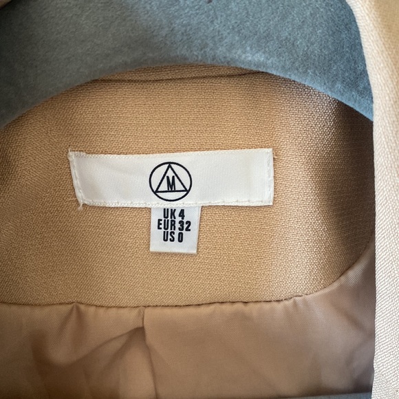 Missguided Tan Nude Blazer Coat Jacket - Picture 2 of 6